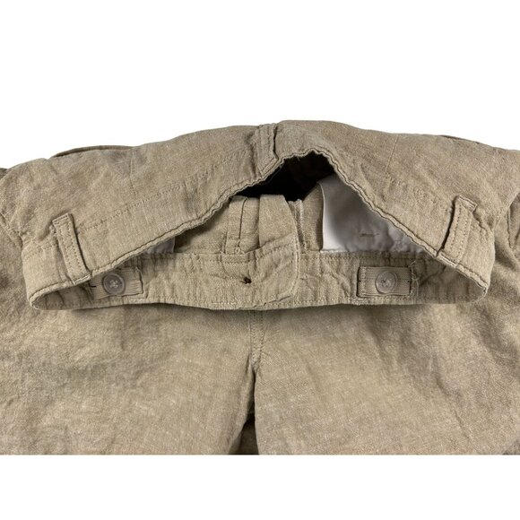 Class Club Modern Fit 8" Inseam Linen Blend Shorts Boys Sz 18 Tan Pockets Summer - Picture 6 of 7